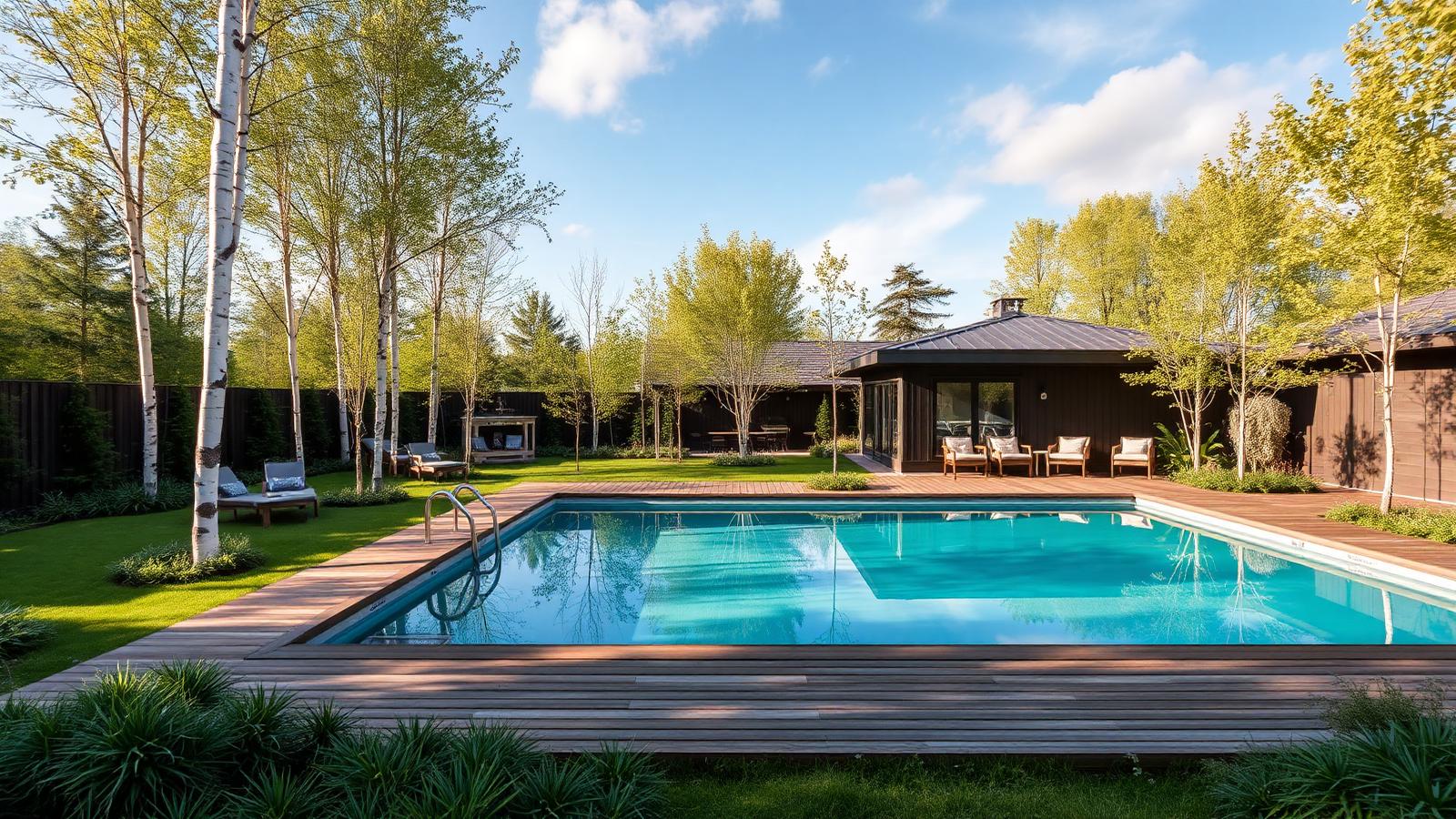 Designa poolområdet – trädäck, växter och rumskänsla