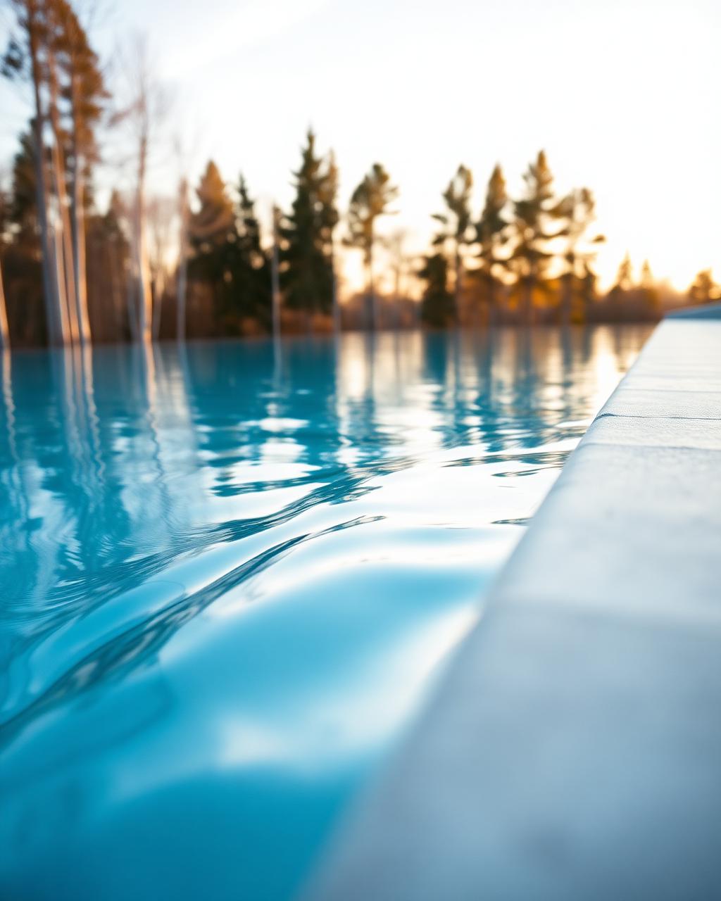 Detaljbild på poolkant och ytskikt av hög kvalitet