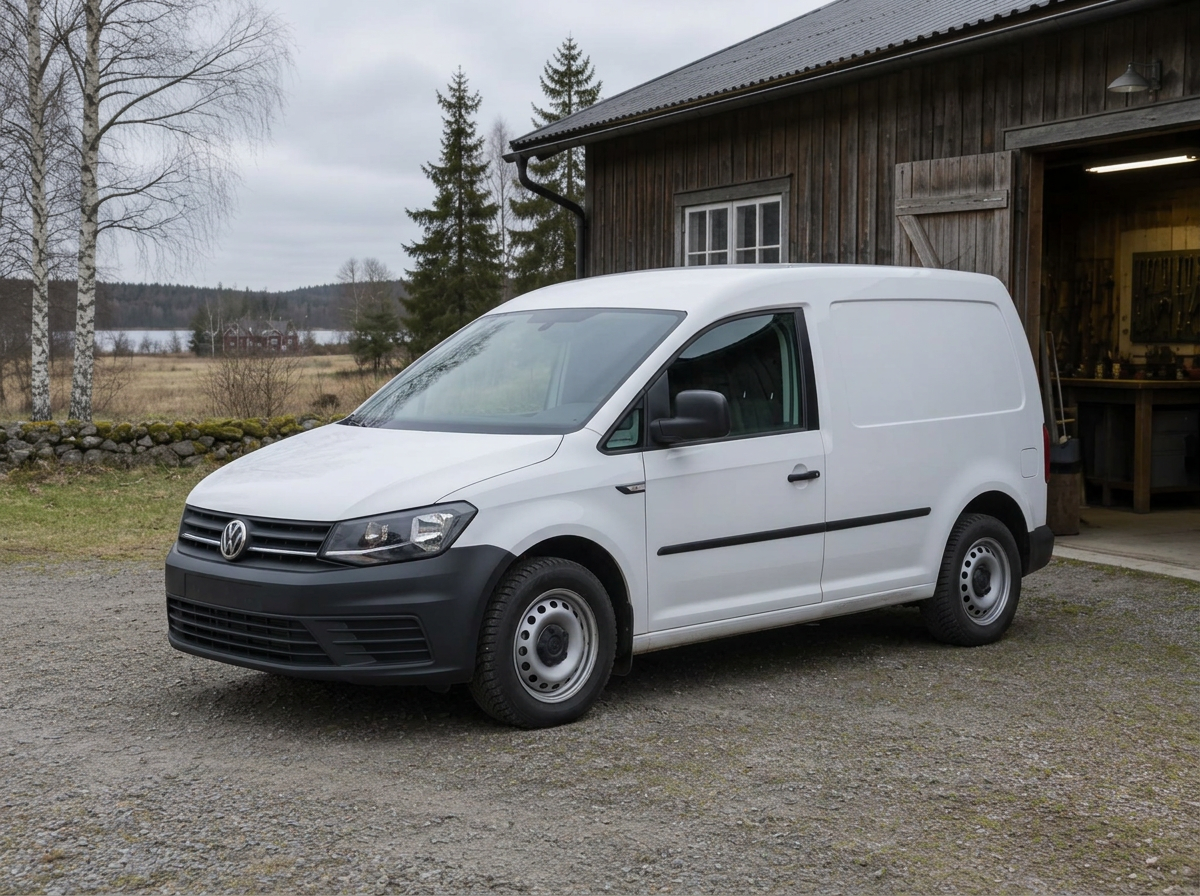 Volkswagen Caddy parkerad utomhus